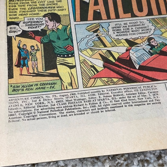VINTAGE 1968 DC COMICS Adventure Comics Superman 1st App Chemical King #371 - Picture 6 of 10